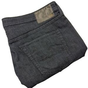 AG Adriano Goldschmied Everett Pants 38x32 Slim Straight Blue Plaid Mens